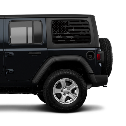 Grunge Flag Window Jeep Graphic