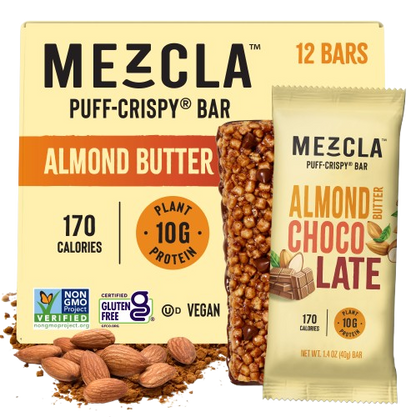 Mezcla Almond Butter Chocolate Bars - 12 bars x 1.4 oz case