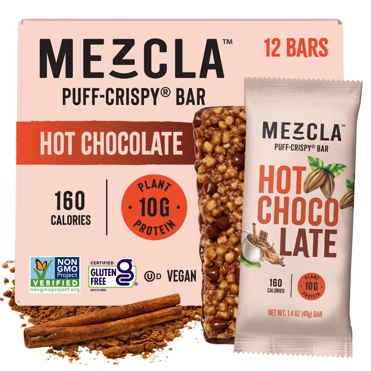 Mezcla Hot Chocolate Bars - 12 bars x 1.4 oz case