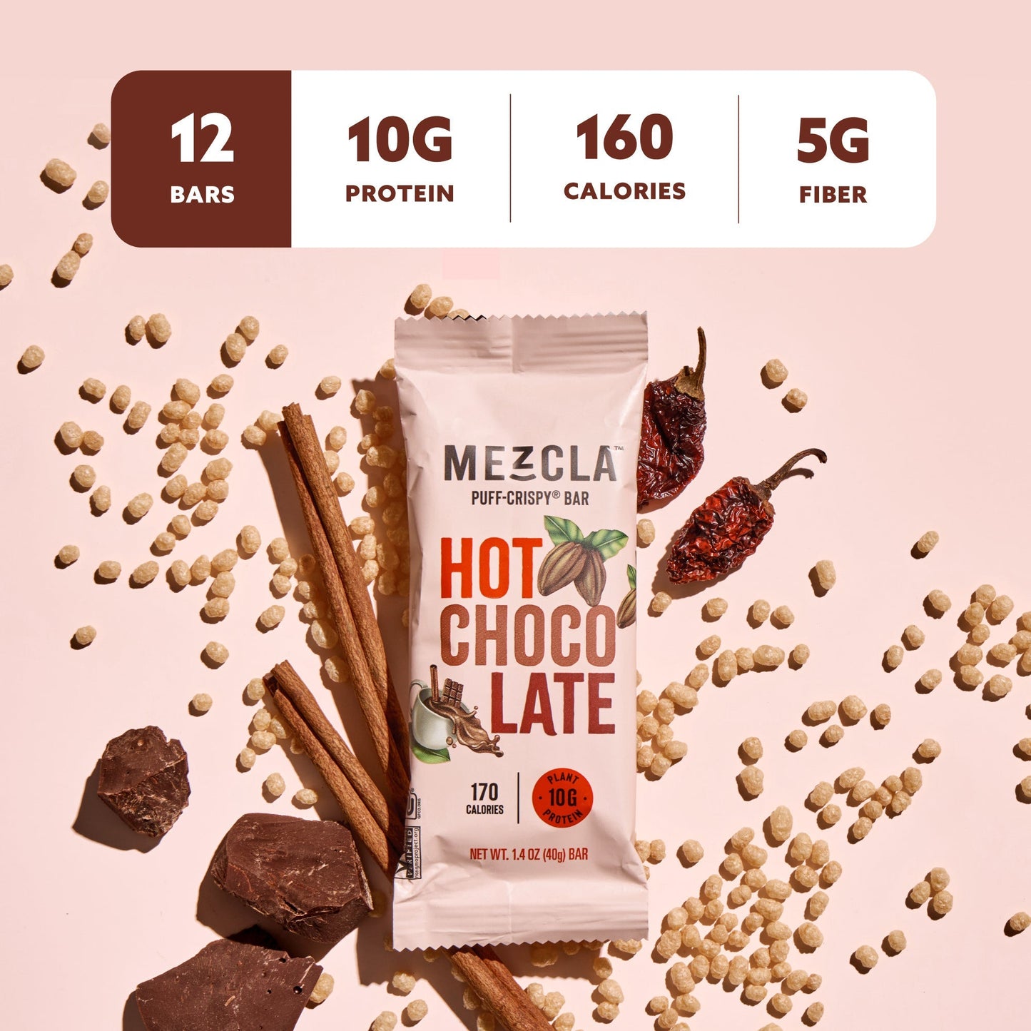 Mezcla Hot Chocolate Bars - 12 bars x 1.4 oz case