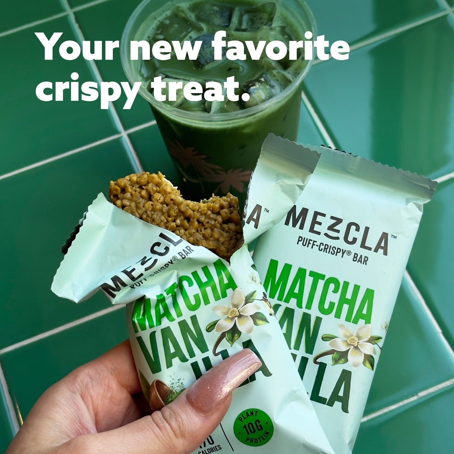 Mezcla Matcha Vanilla Bars - 12 bars x 1.4 oz case