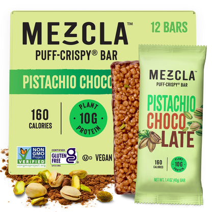 Mezcla Pistachio Chocolate Bars - 12 bars x 1.4 oz case