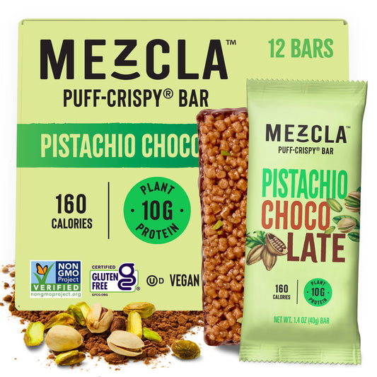 Mezcla Pistachio Chocolate Bars - 12 bars x 1.4 oz case