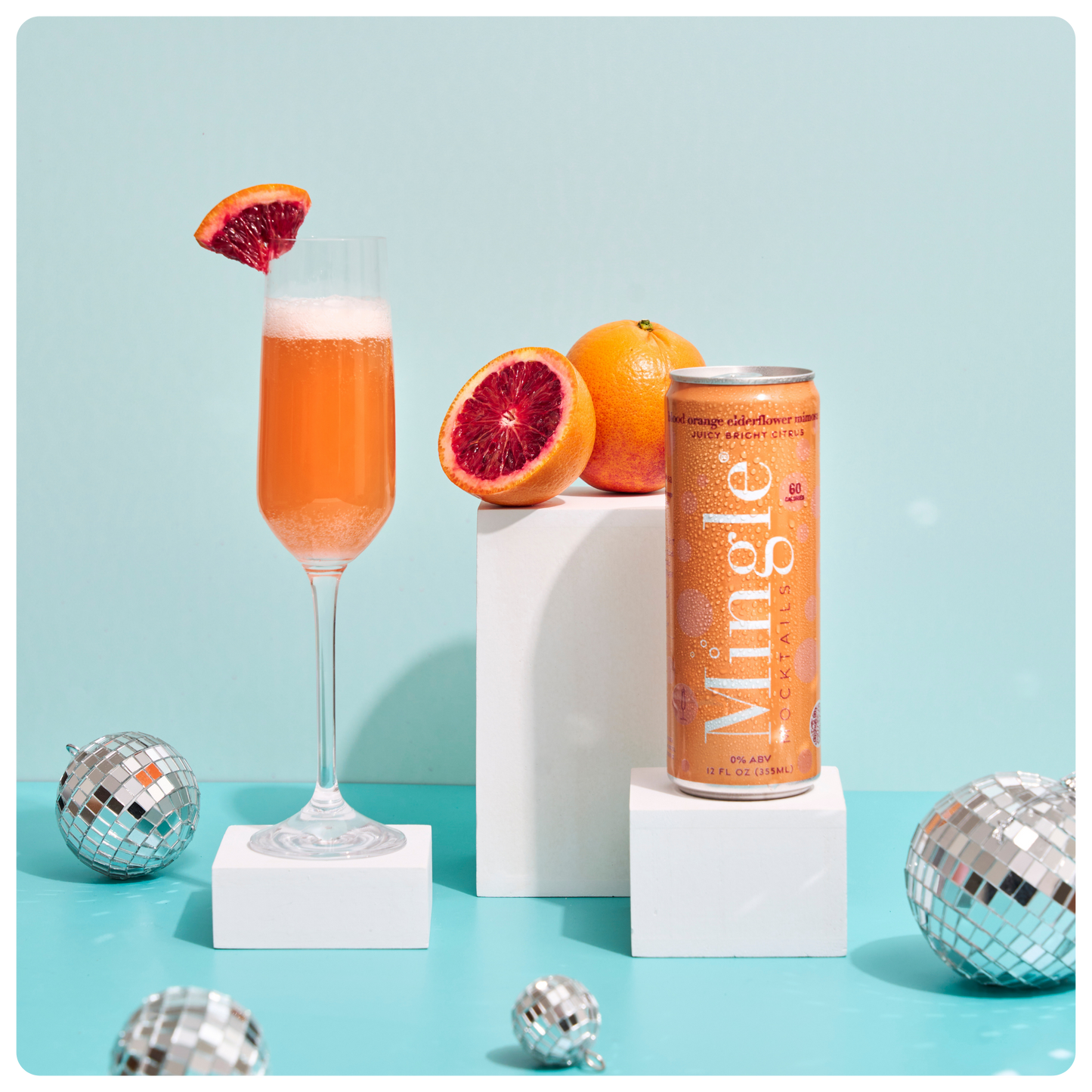 Blood Orange Elderflower Mimosa by Mingle Mocktails - Non Alcoholic Beverages