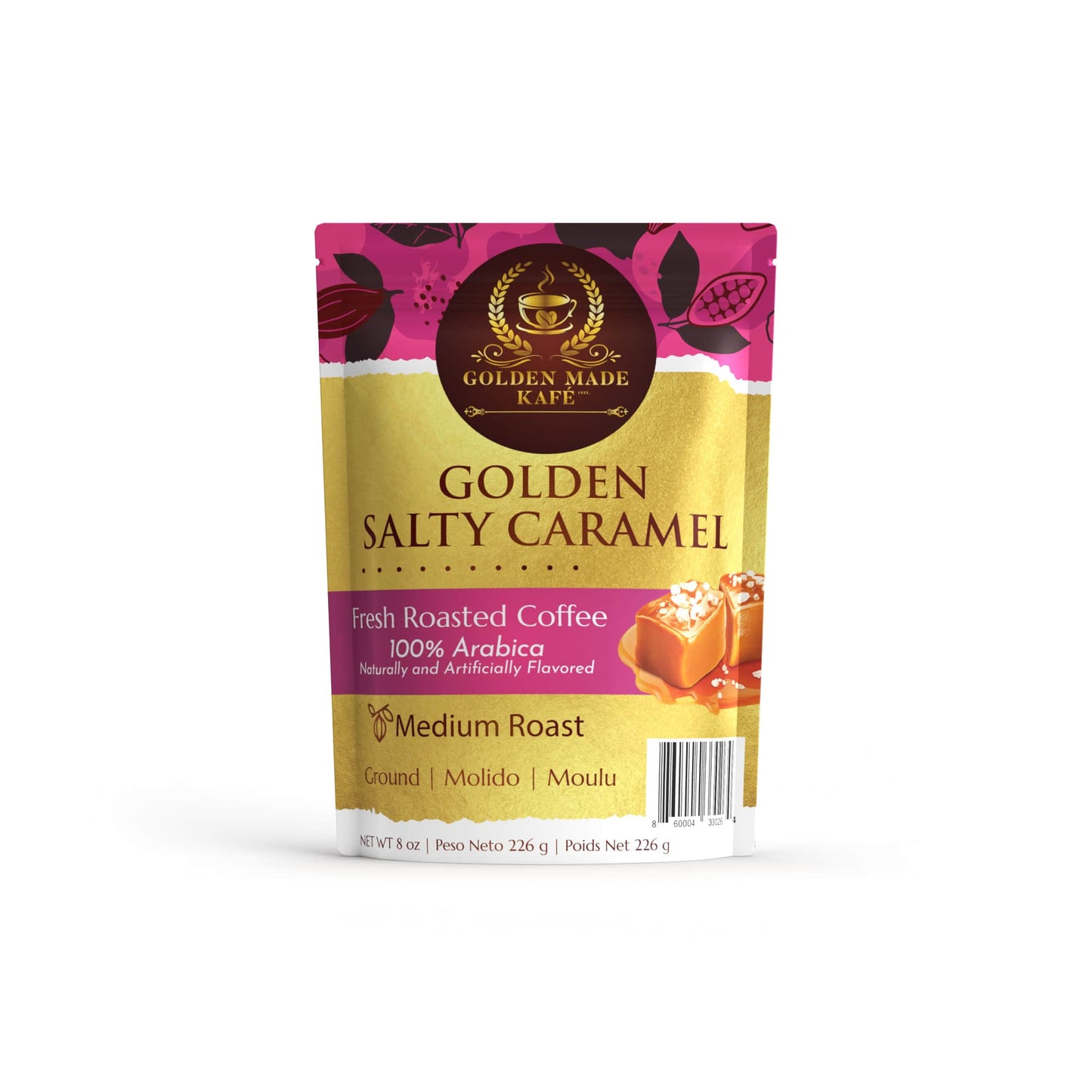 8oz PREMIUM GROUND COFFEE - GOLDEN SALTY CARAMEL