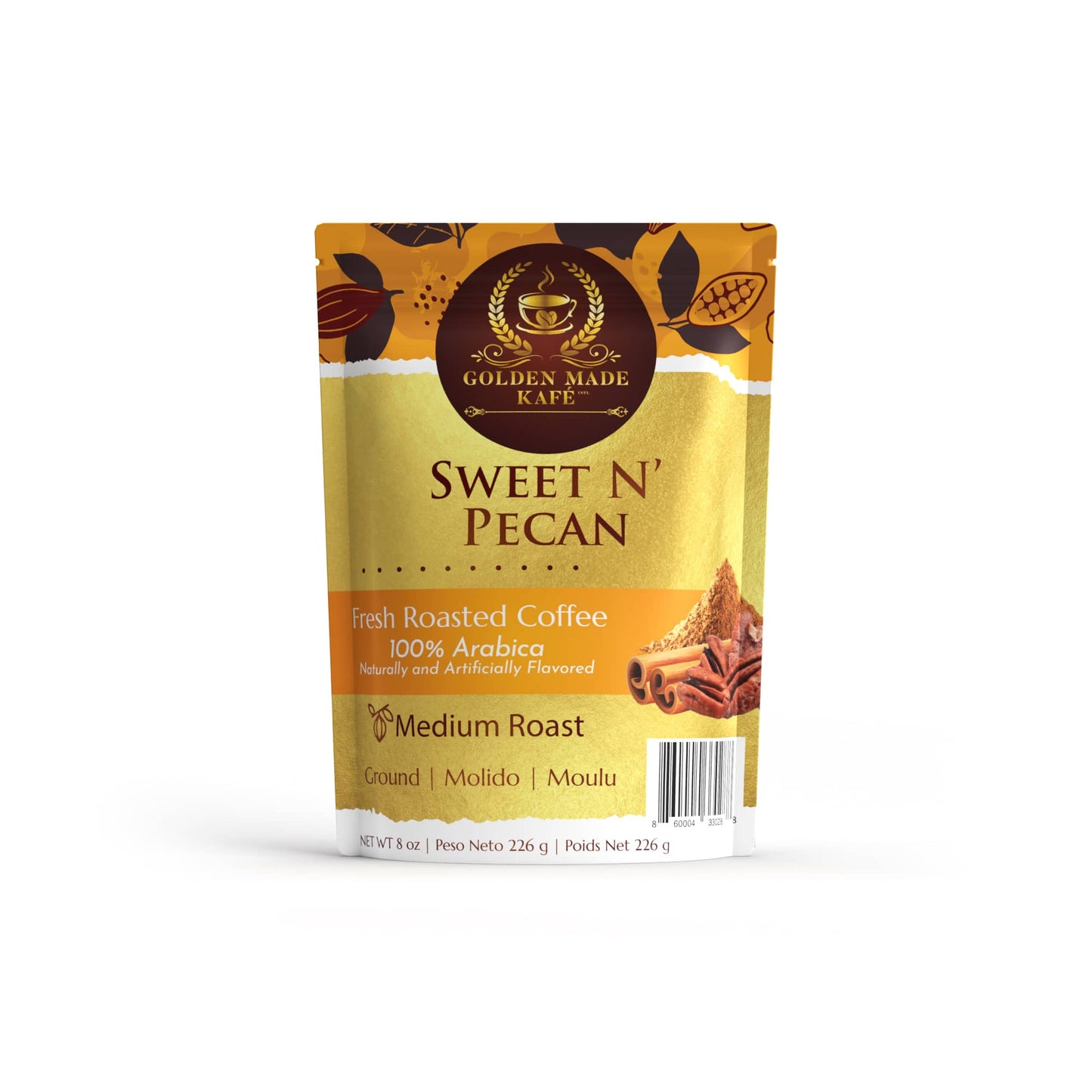 8oz PREMIUM GROUND COFFEE - SWEET N’ PECAN
