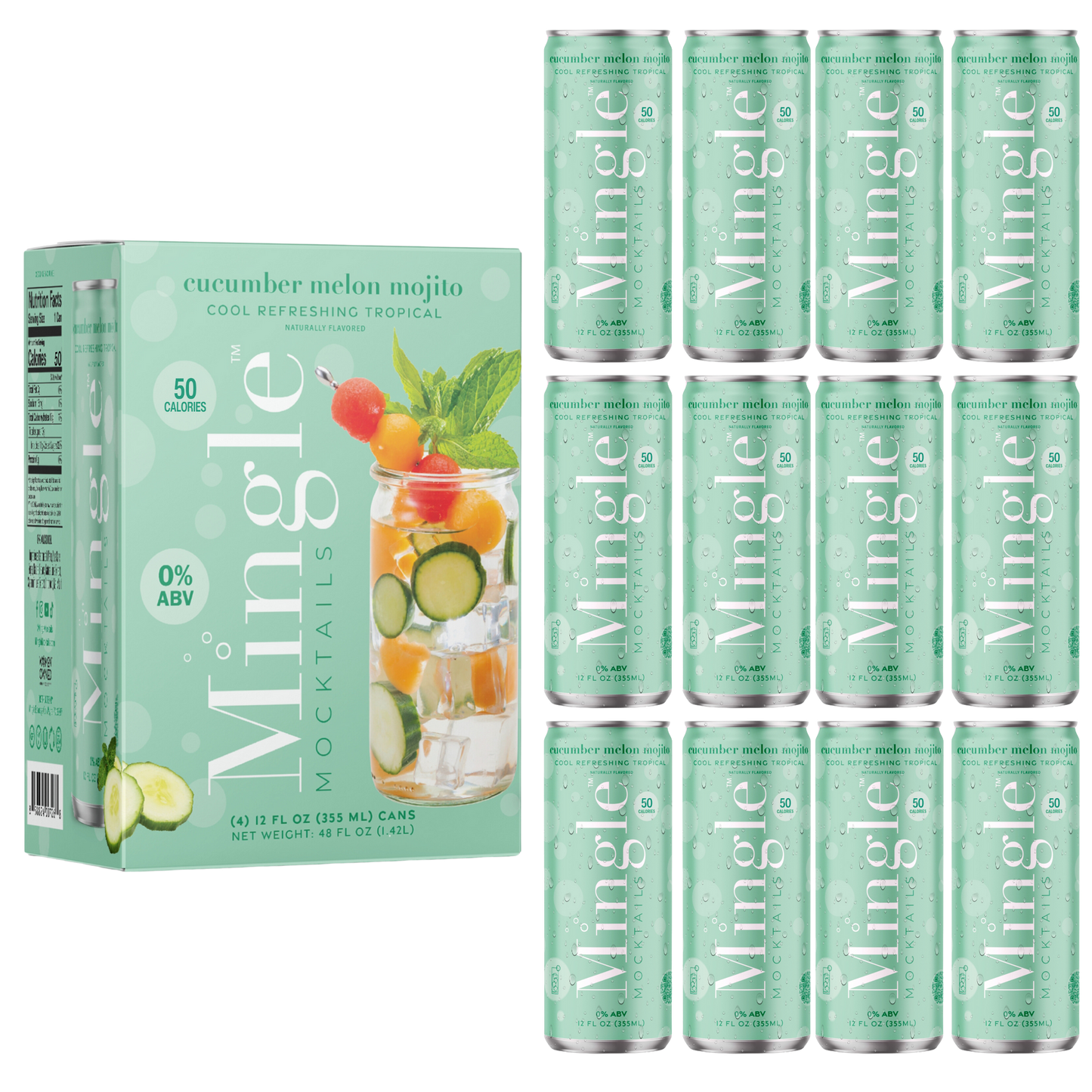 Cucumber Melon Mojito by Mingle Mocktails - Non Alcoholic Beverages