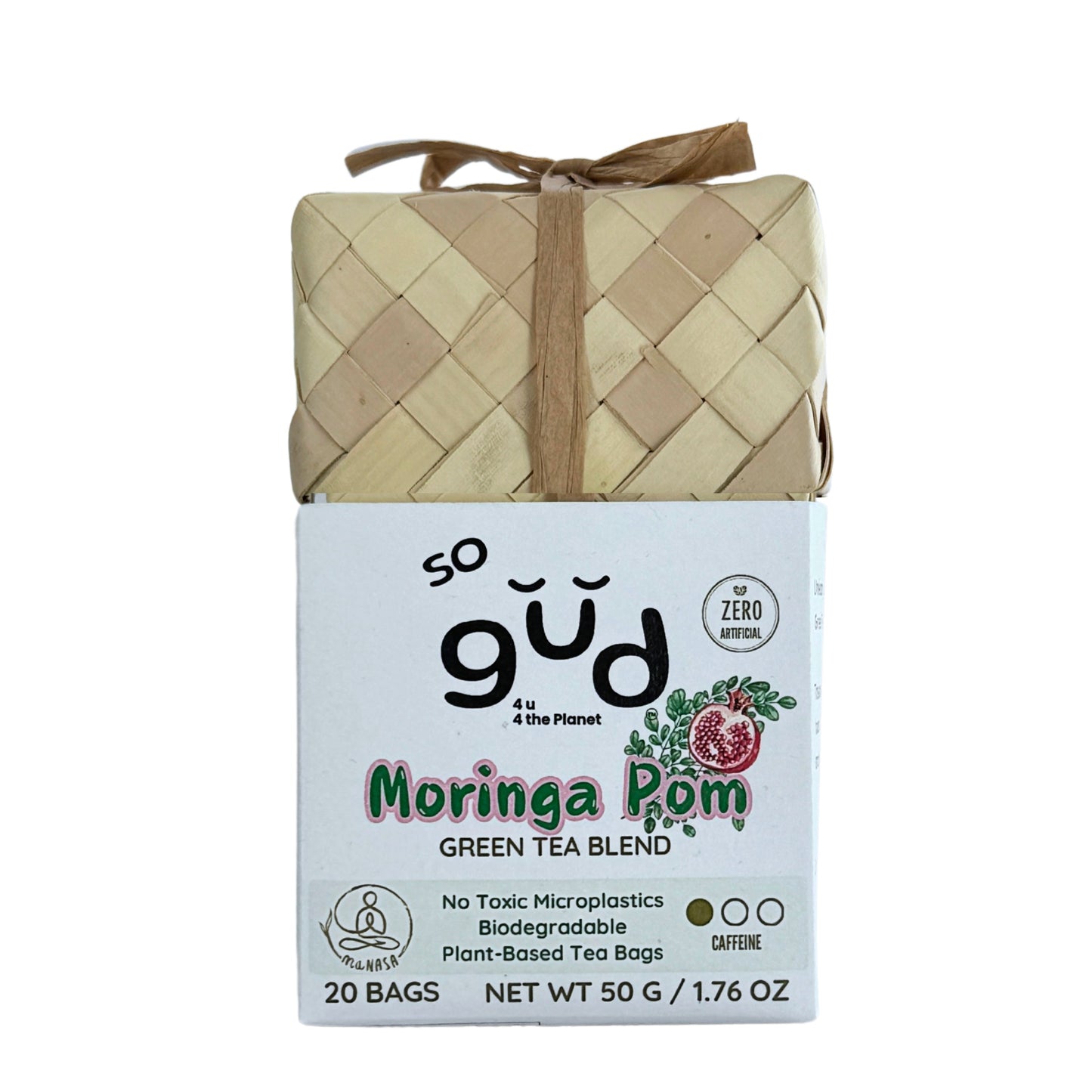 Moringa Pom Tea Green Tea Blend | Plant-based Tea Bags