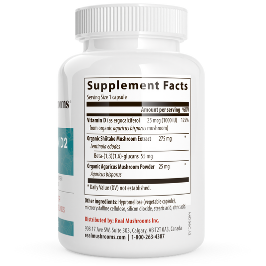 Vitamin D from Organic Mushrooms by Real Mushrooms