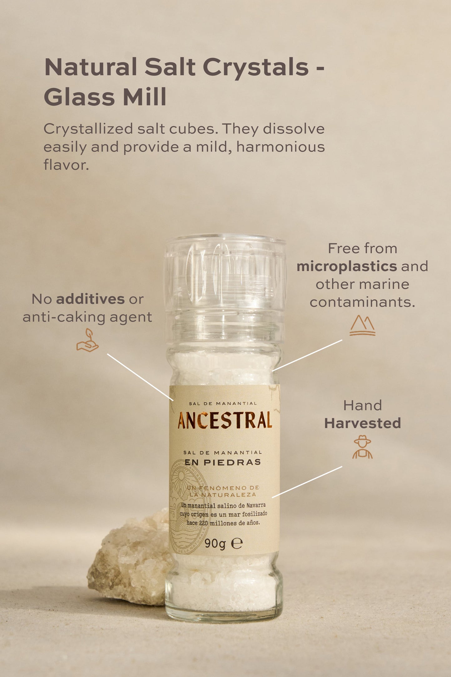 Natural Salt Crystals - Glass Mill