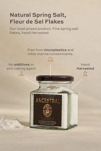 Natural Spring Salt, Fleur de Sel Flakes