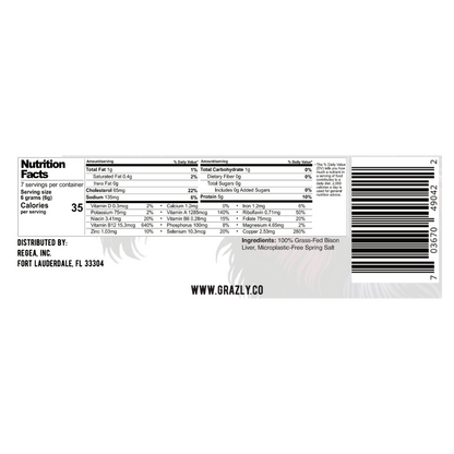 Bison Liver Crisps - 100% Grass-Fed/Finished