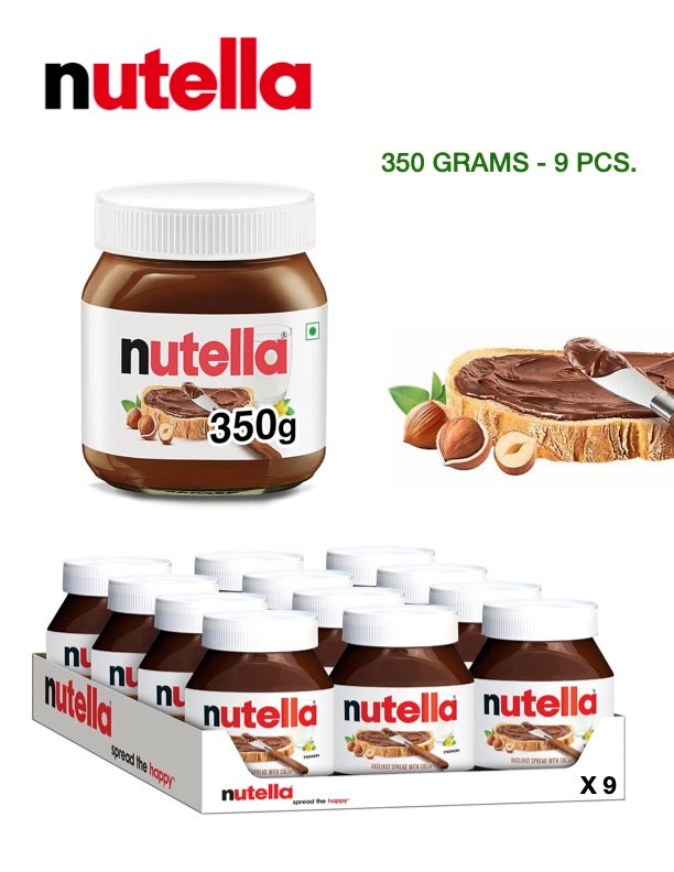 NUTELLA GLASS Jars 350g 9 pack