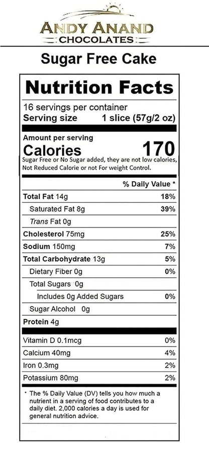 Andy Anand Deliciously Indulgent Sugar Free Cookies & Cream Cake 9" - Best Birthday Cakes Delivery From Bakery - Irresistible Cake Creation (2 lbs)
