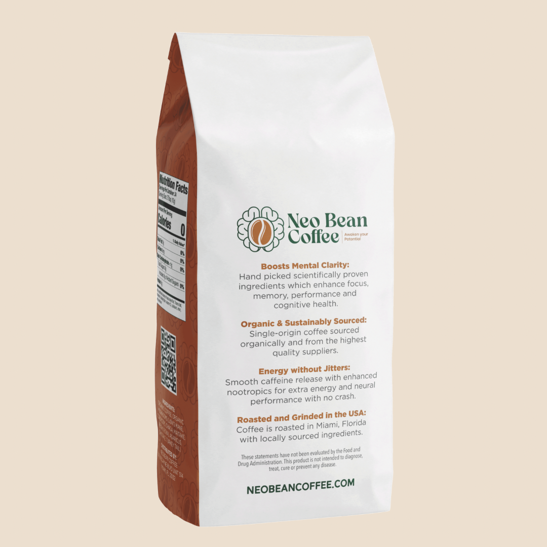 Neobean Cerebro Blend - Mushroom Coffee - Specialty Coffee with 8 Adaptogens