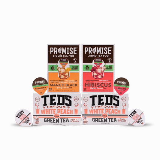 Tea Mix - Variety Pack - 48 Pods - Ted's Famous Tea (x2), Promise Tea Mango Black, Promise Tea Hibiscus