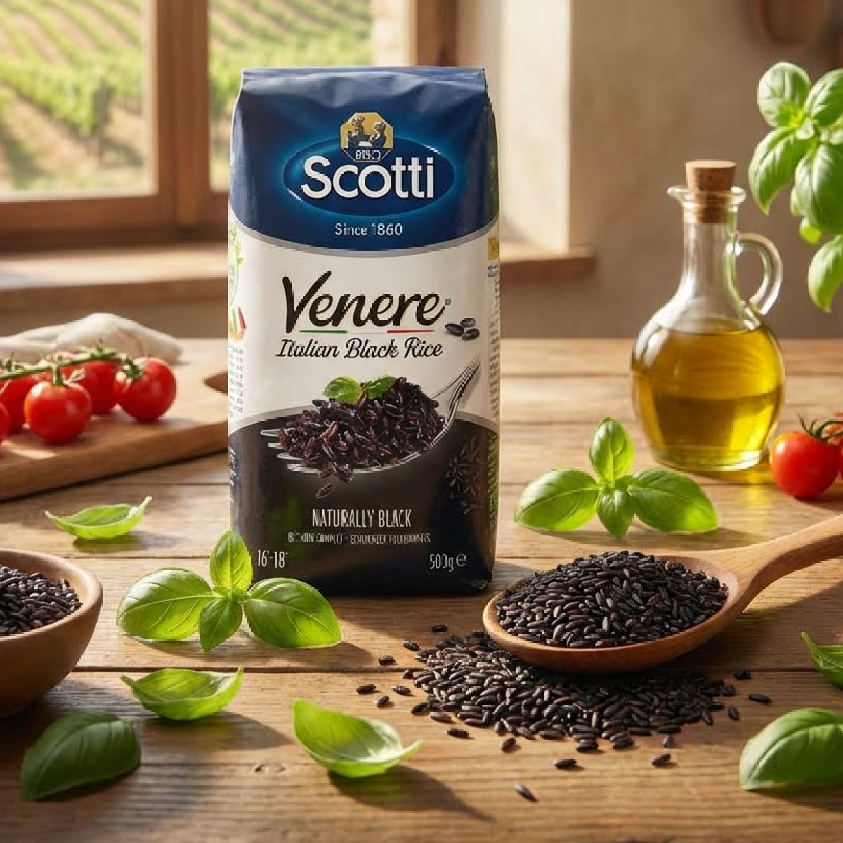 Riso Scotti, Venere Black Italian Rice, 1.1 lb (500 g)