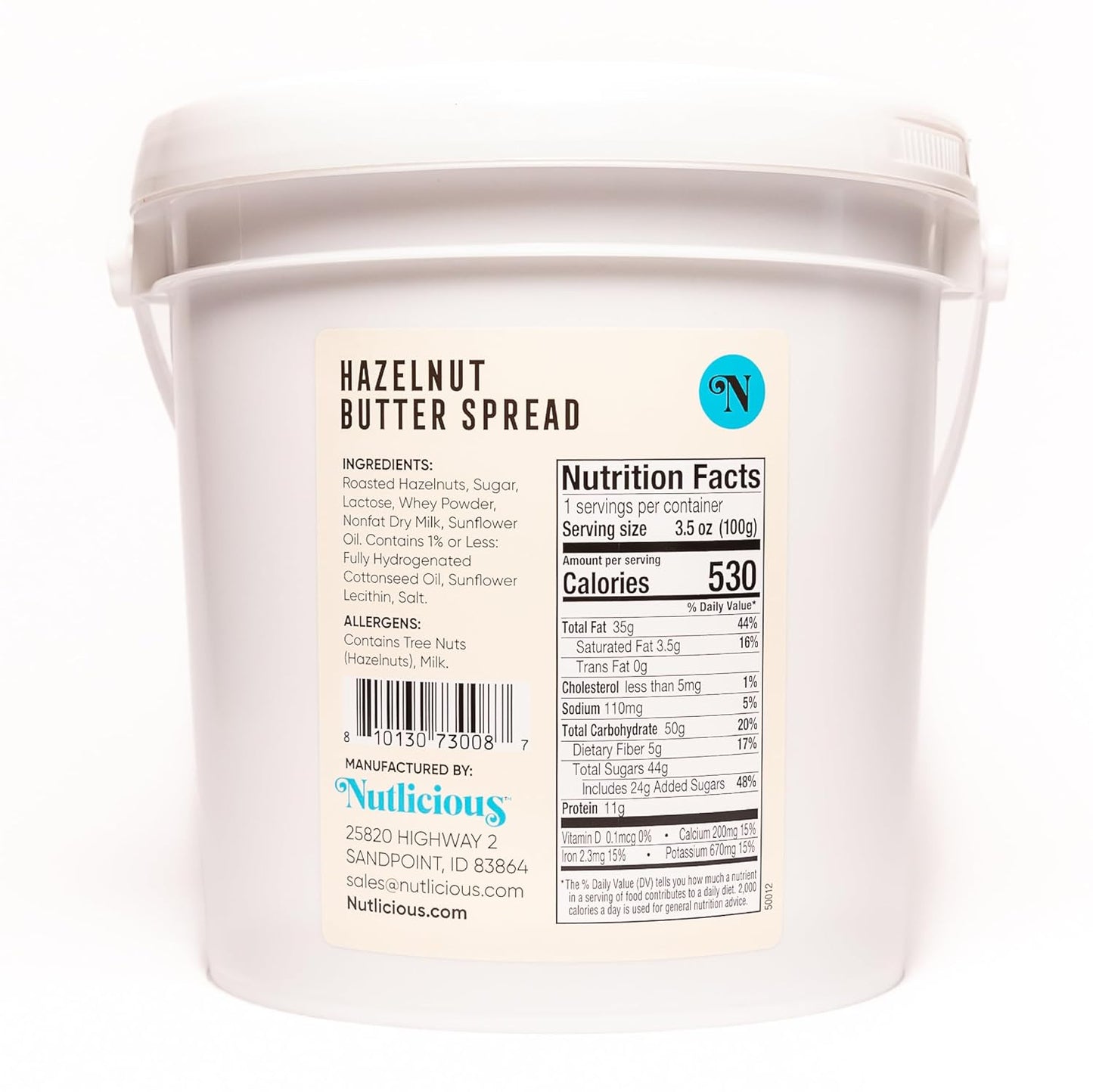 Nutlicious, Hazelnut Butter Spread for Food Service (9 lb)