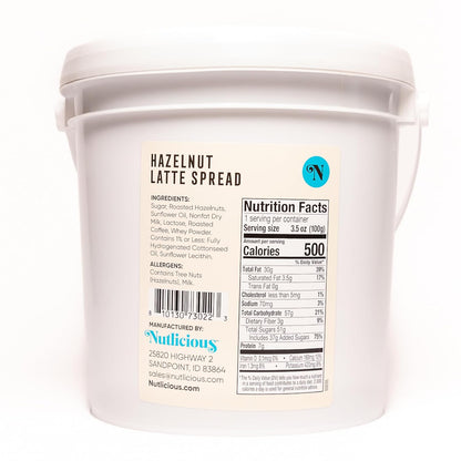 Nutlicious, Roasted Hazelnut and Roasted Coffee Latte Spread  (9 lb)