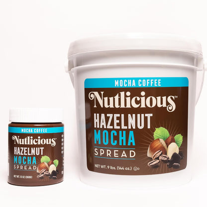 Nutlicious, Hazelnut Mocha Spread for Food Service Bucket, 9lb