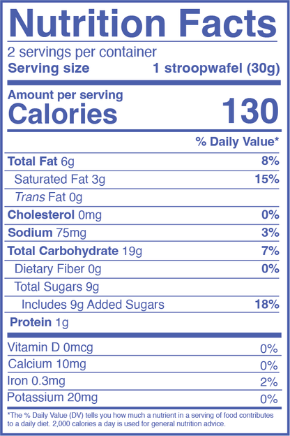 Stroop Club Chai Caramel Plant Based and Organic Stroopwafels Box - 12 packs x 2-pack case