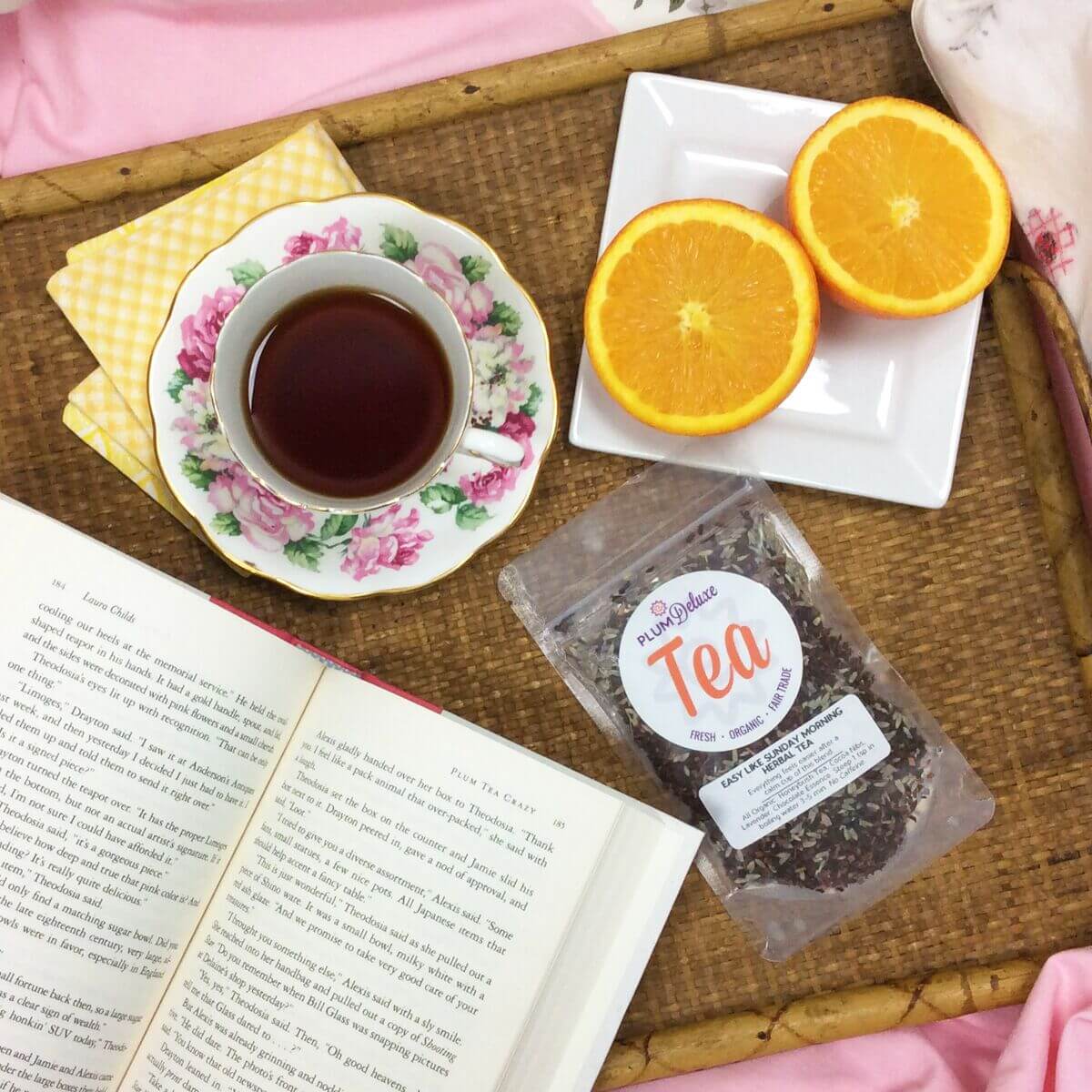Plum Deluxe Tea Easy Like Sunday Morning Herbal Tea (Chocolate - Lavender)