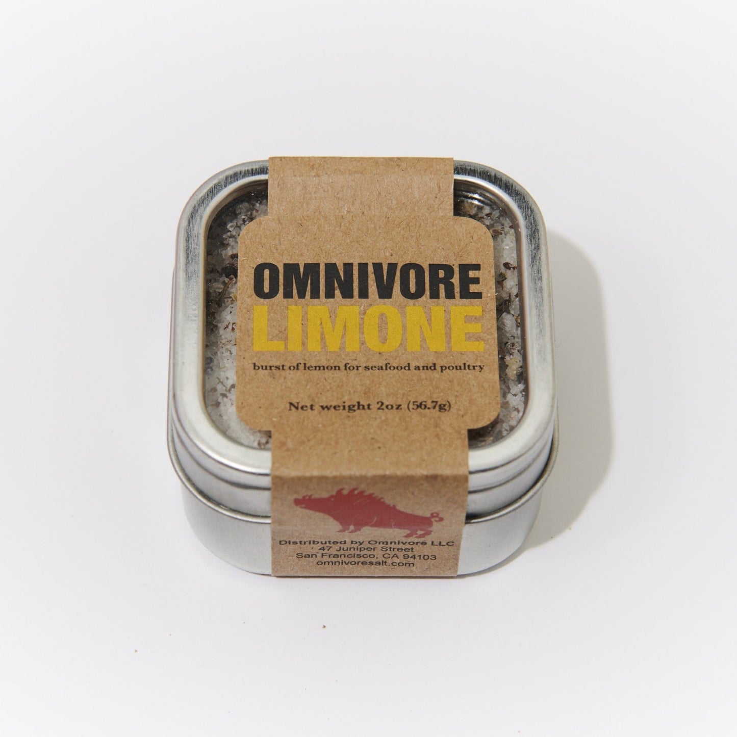 Omnivore Limone Salt 2 oz. Tin - 6 Tins x 2 oz case