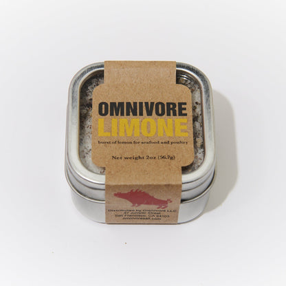 Omnivore Limone Salt 2 oz. Tin - 6 Tins x 2 oz case