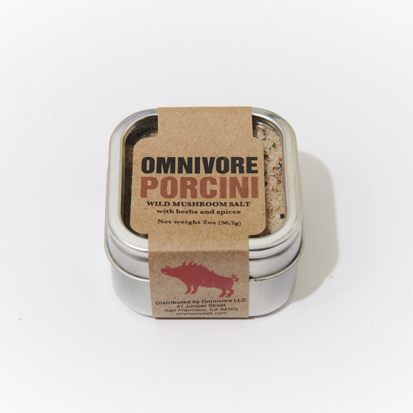 Omnivore Porcini Salt 2 oz. Tin - 6 Tins x 2 oz case