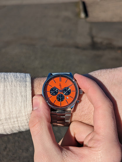 Orange and Black Chronograph