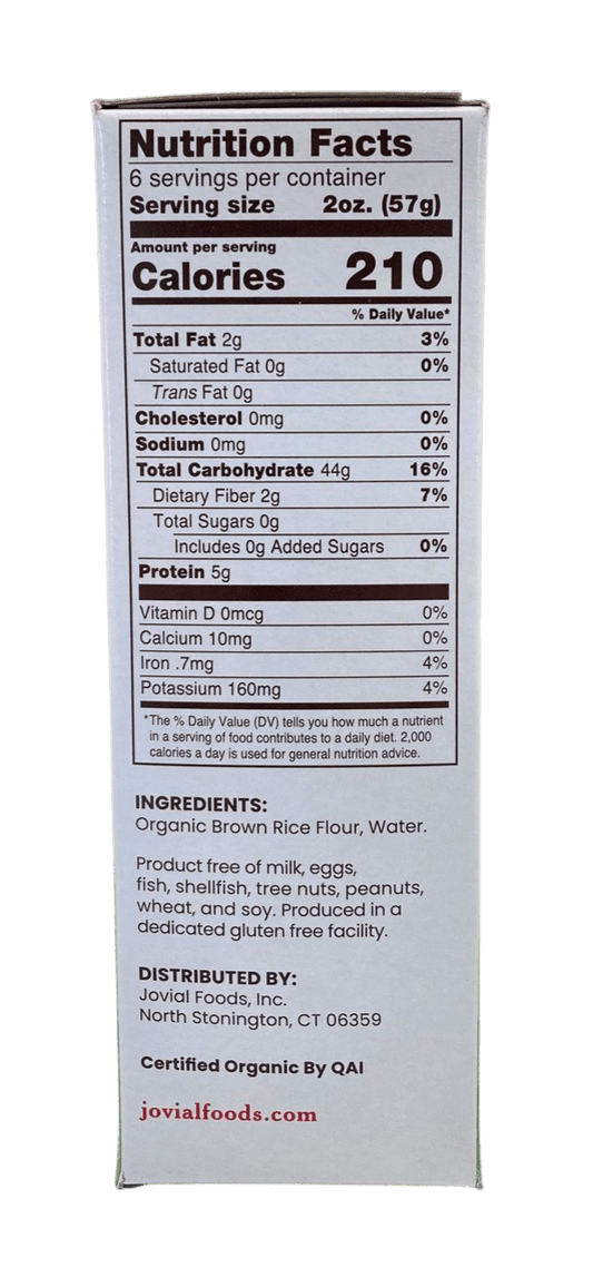 Fusilli, Brown Rice, Organic, Jovial, Gluten-Free