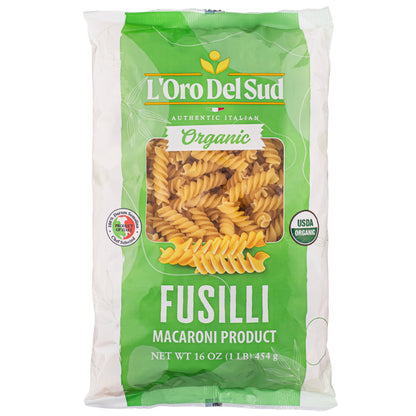 L'Oro Del Sud, Organic Fusilli Pasta, 20 Pack x 1 lb