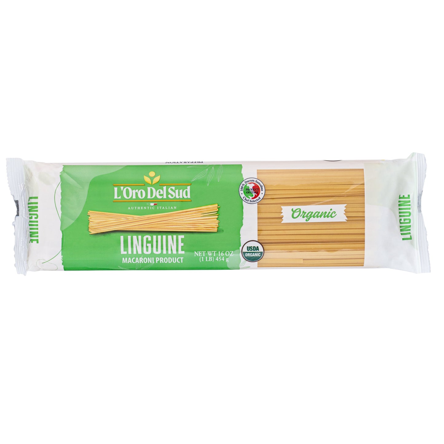 L'Oro Del Sud, Organic Linguine Pasta 20 Pack x 1 lb