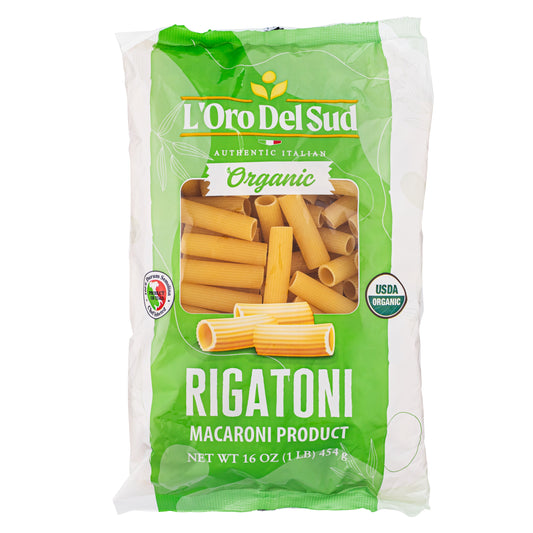 L'Oro Del Sud, Organic Rigatoni Pasta 20 Pack x 1 lb