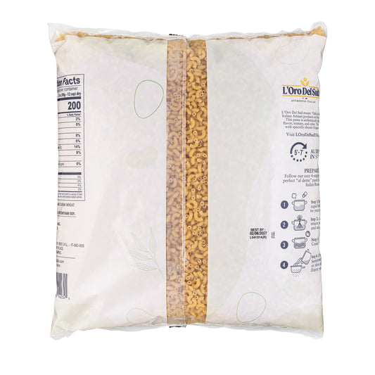 L'Oro Del Sud, Organic Elbows Pasta, 2 Pack x 10 lb Bag