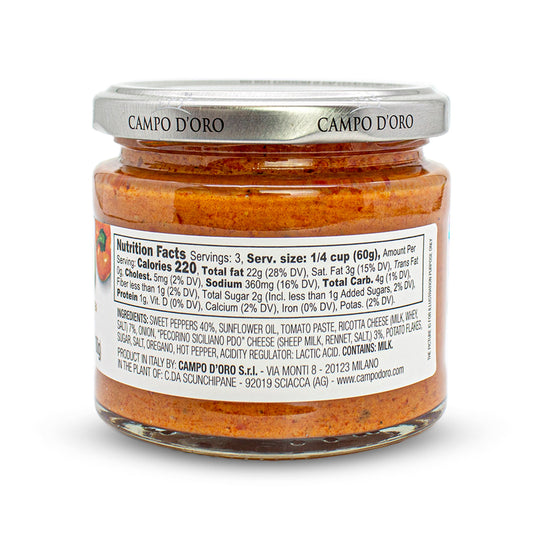 Campo D'Oro, Pepper and Ricotta Pesto with Pecorino, 6.35oz