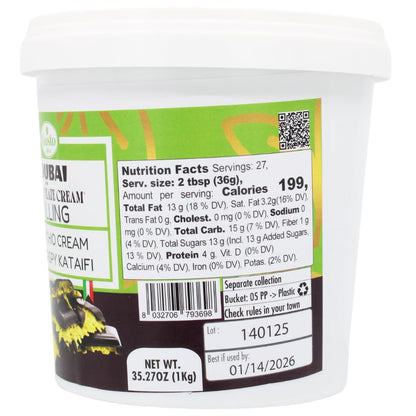 Gusto Etna Dubai Chocolate Pistachio Filling – 30% Pistachio, 2.2 lb