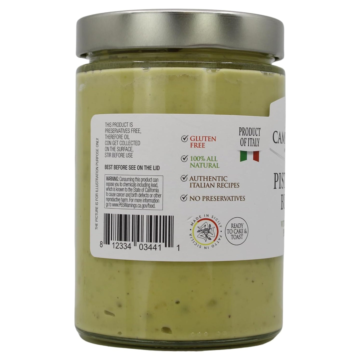 Campo D'Oro, Crunchy Pistachio Butter Cream, 21.2oz