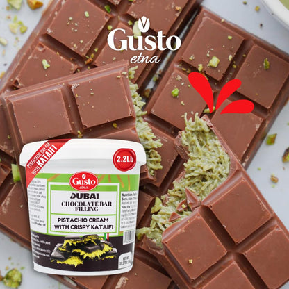 Gusto Etna Dubai Chocolate Pistachio Filling – 30% Pistachio, 2.2 lb
