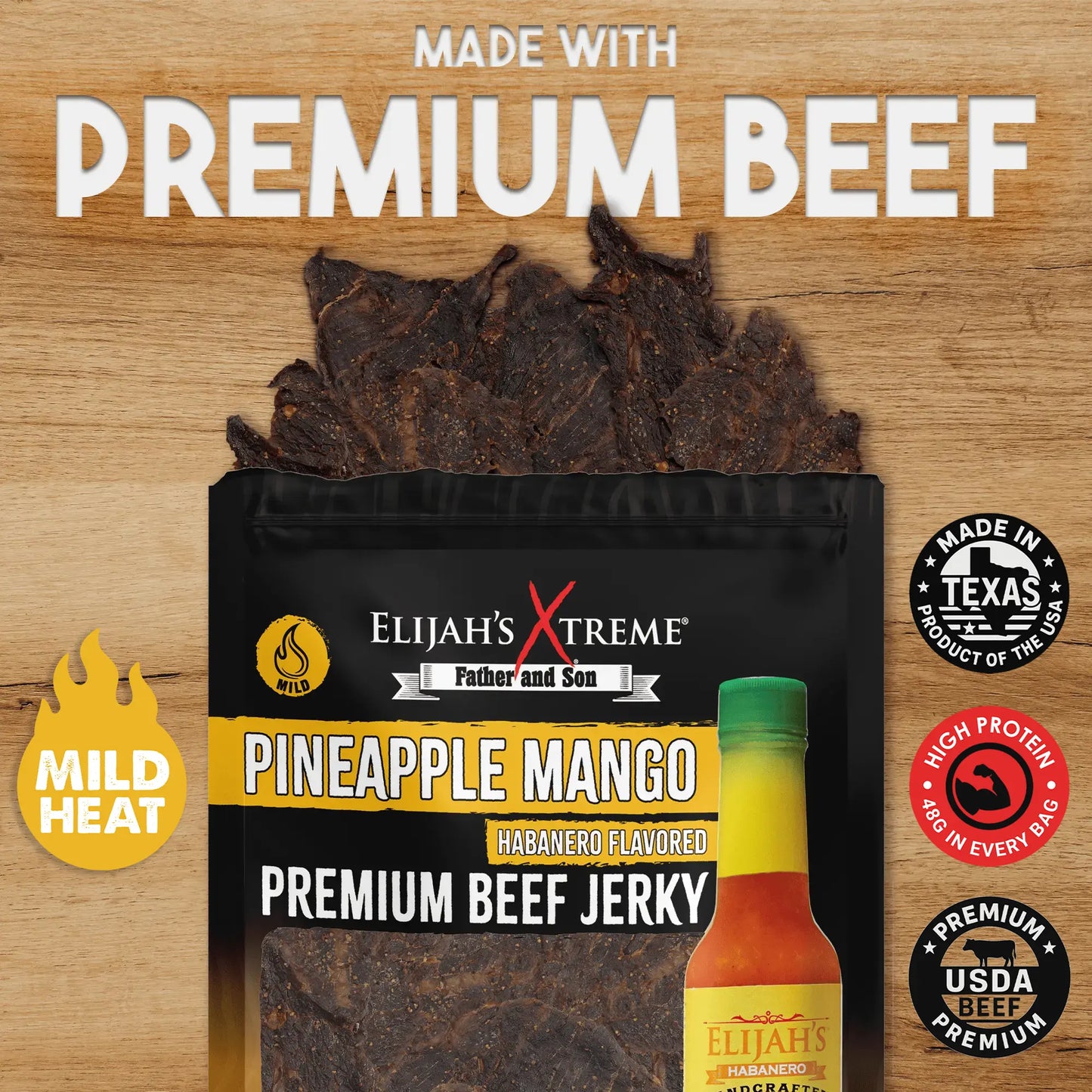 Pineapple-Mango Habanero Beef Jerky