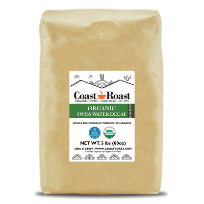 Organic Swiss Water Decaf Whole Bean Coffee