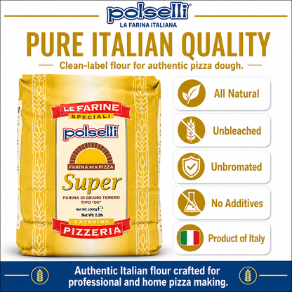 Polselli, Super Tipo 00 Pizza Flour, 11 lb (5 kg)