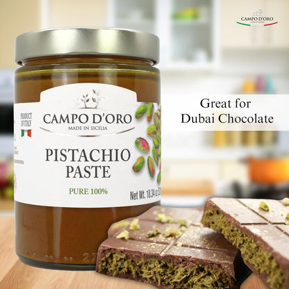 Campo D'Oro, Pure Pistachio Paste, 100% Pistachio, 18.34 oz