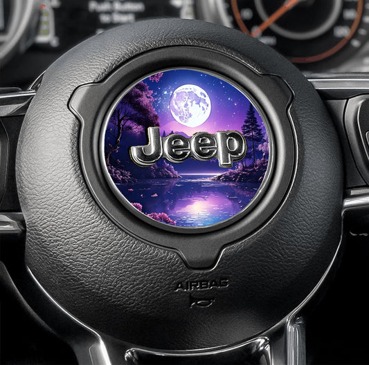 Steering wheel decal Purple Moon