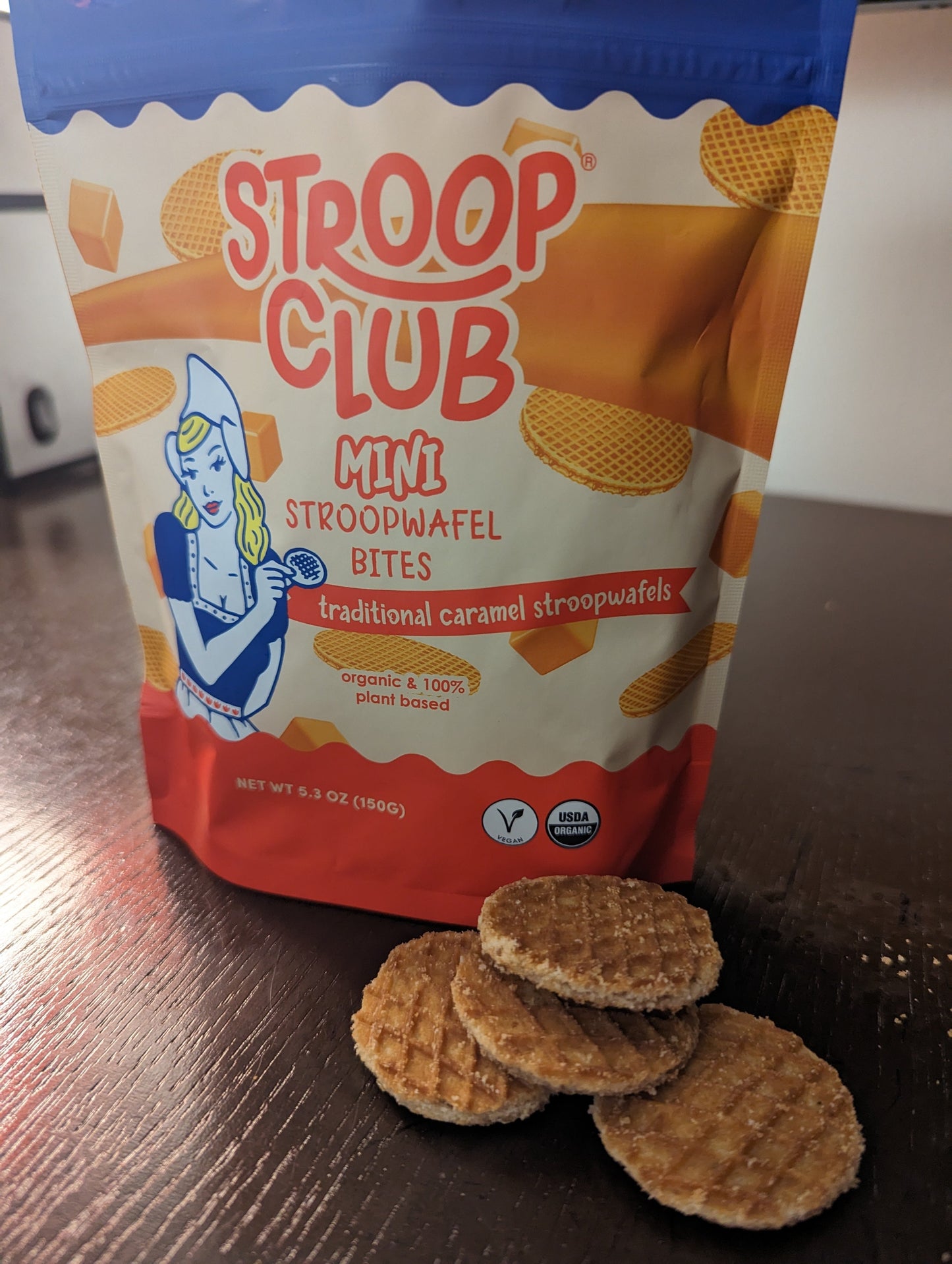 Stroop Club Mini Traditional Caramel Organic and Plant Based Stroopwafels
