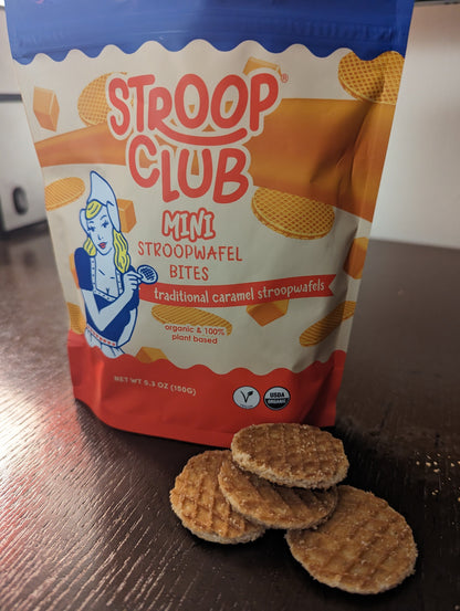 Stroop Club Mini Traditional Caramel Organic and Plant Based Stroopwafels