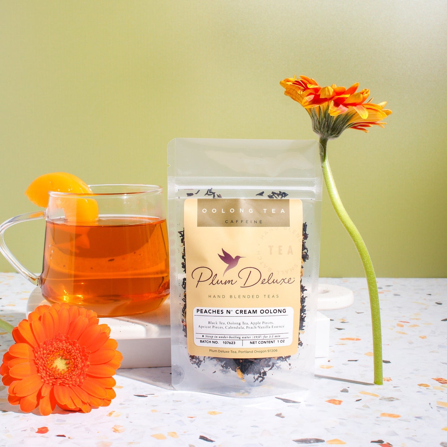 Plum Deluxe Tea Peaches 'n' Cream Oolong Tea (Peach-Vanilla)