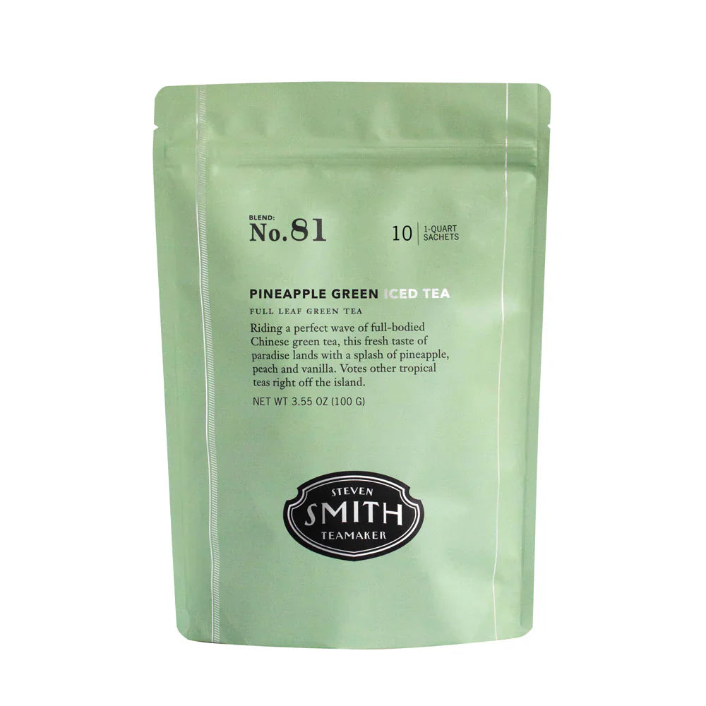 SMITH TEAMAKER - PINEAPPLE GREEN ICED TEA NO. 81 (10 1QT SACHETS)