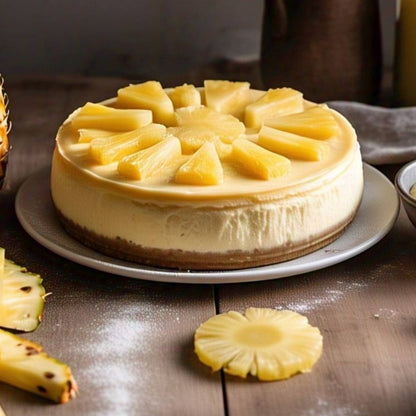 Andy Anand Pineapple Cheesecake, 9-Inch, 2 lb – Luxurious NY-Style, Real California Cream Cheese, Handcrafted, No Preservatives Gift Box