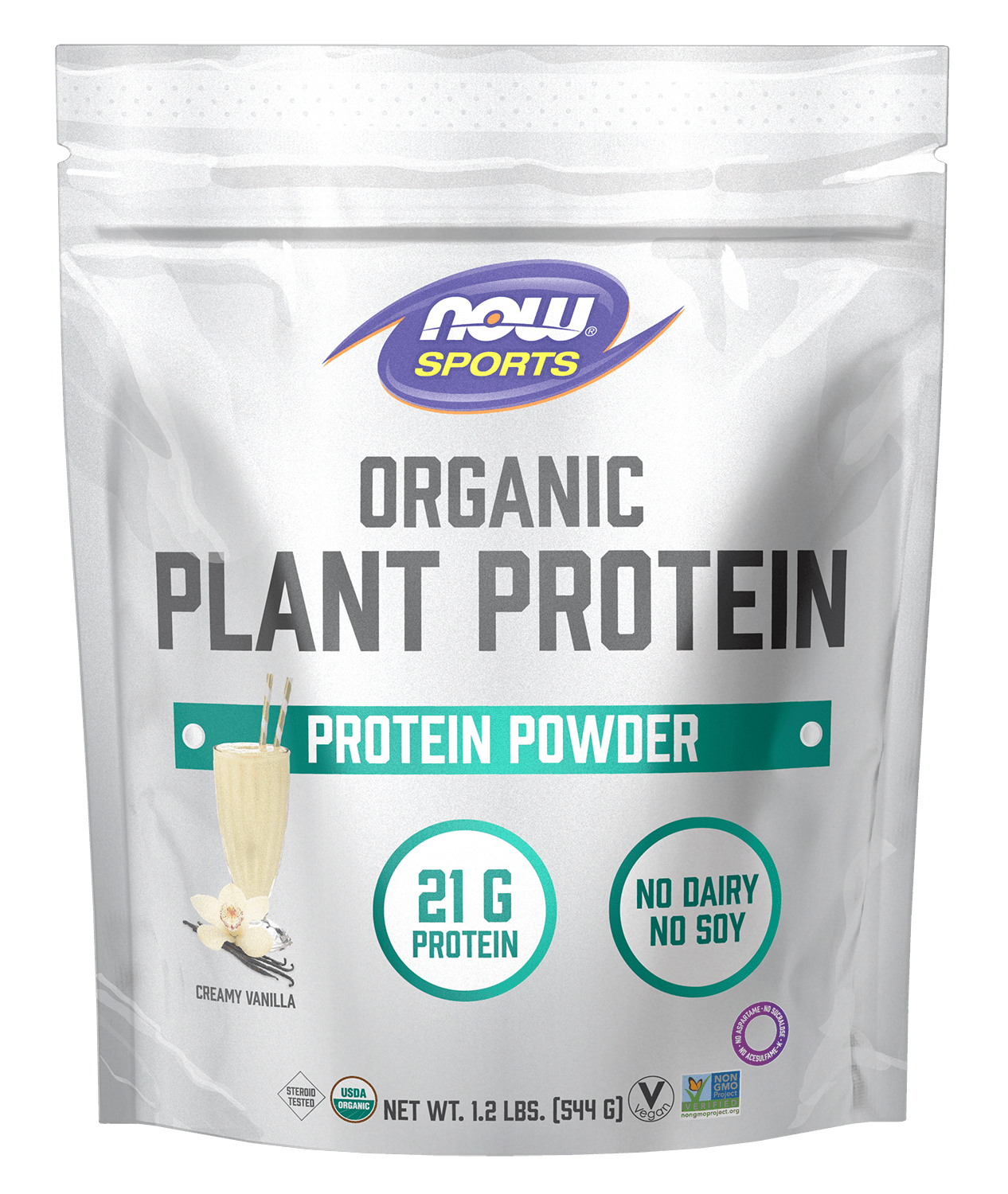 Plant Protein Powder, Organic, 1.2 lb
